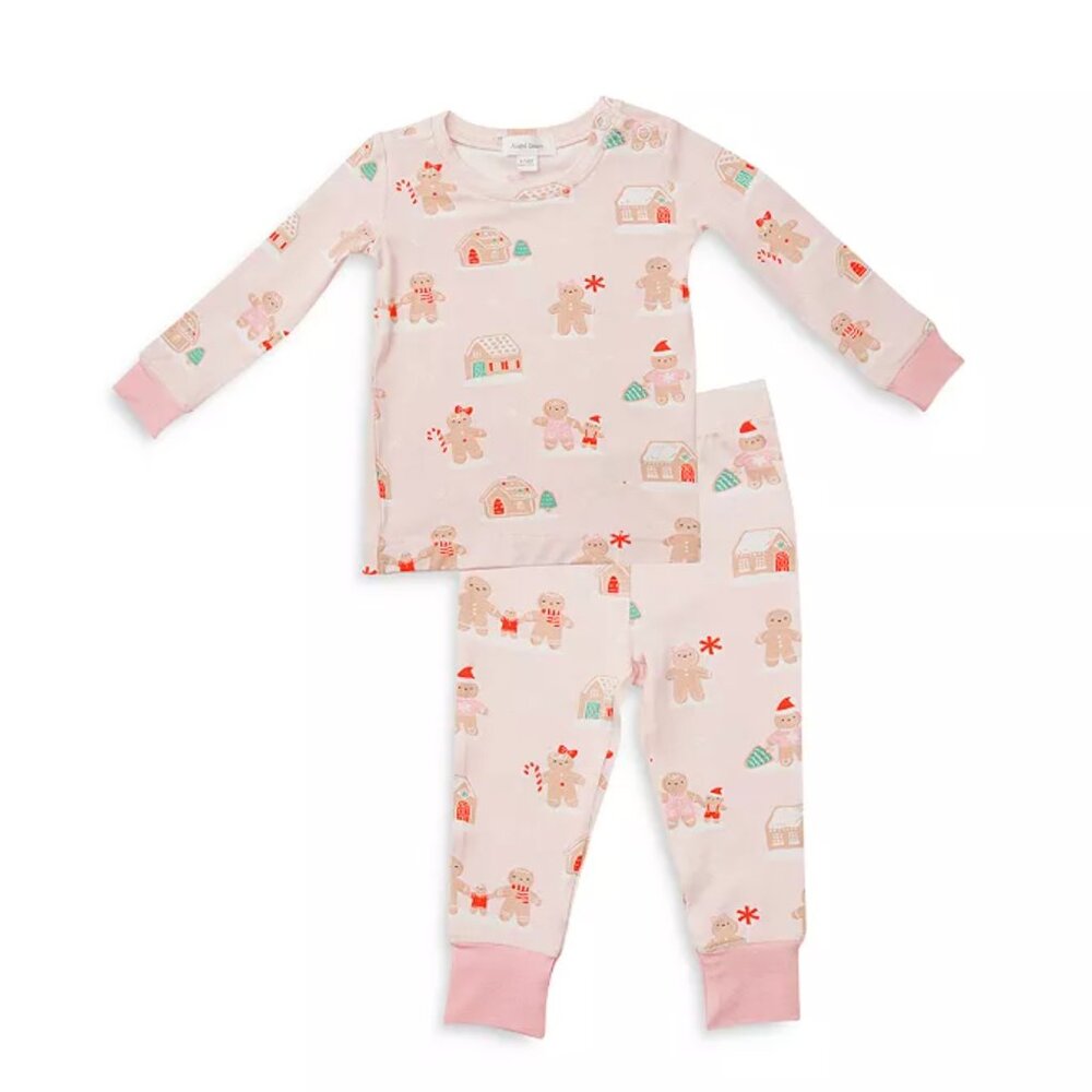 Angel Dear Girls' Gingerbread Print Pajama Set 12-18m